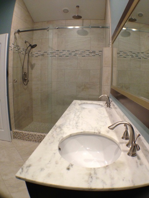 Same garage conversion bathroom, second angle by Jack O' Trades