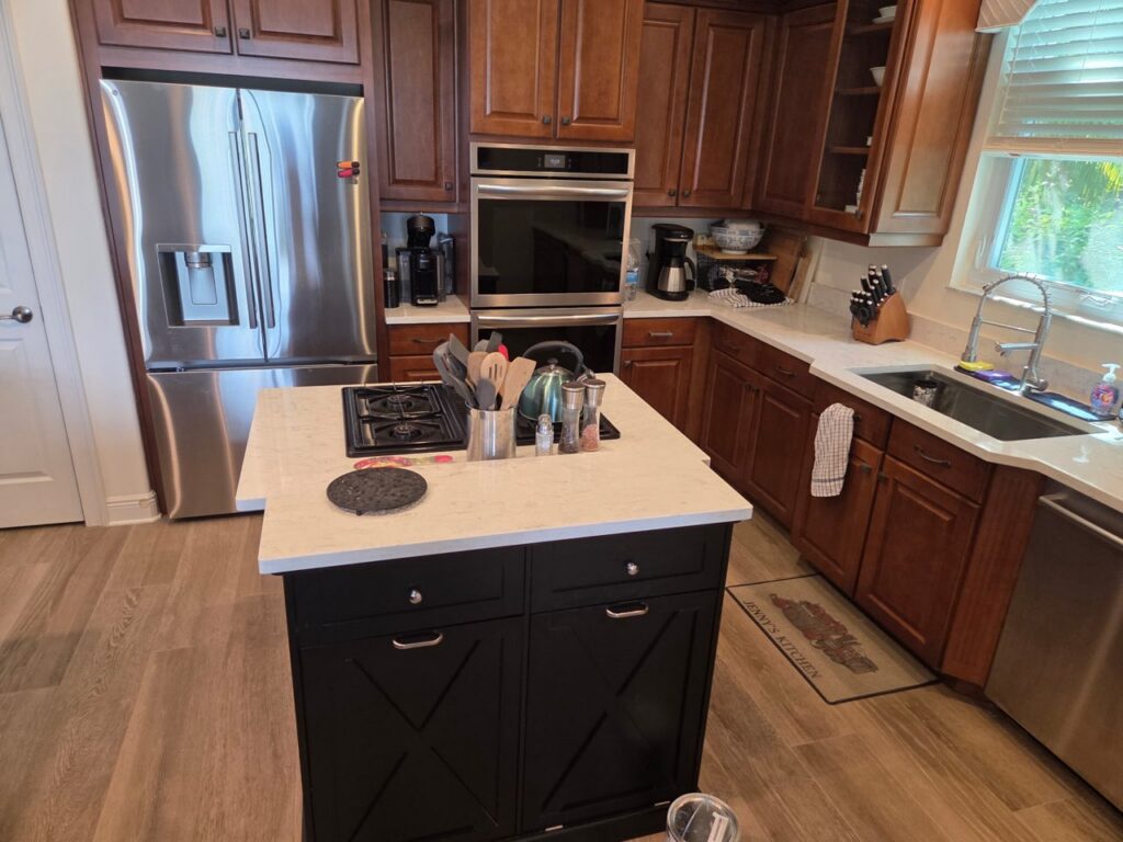 Tampa kitchen remodel quartz countertop edge detail by Jack O' Trades